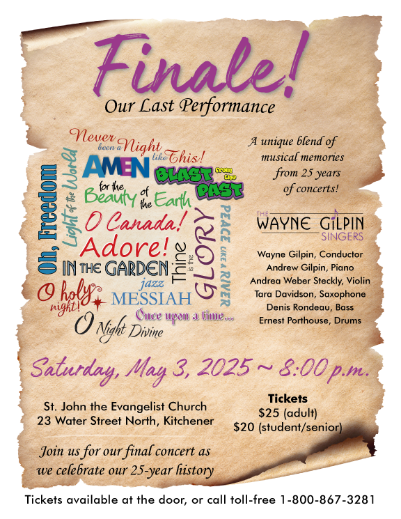 The Wayne Gilpin SINGERS Finale!
